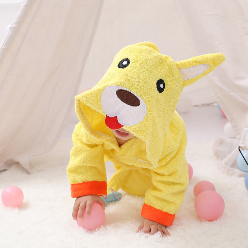 Baby Hooded Bath Towel – Cute Animal Cotton Robe