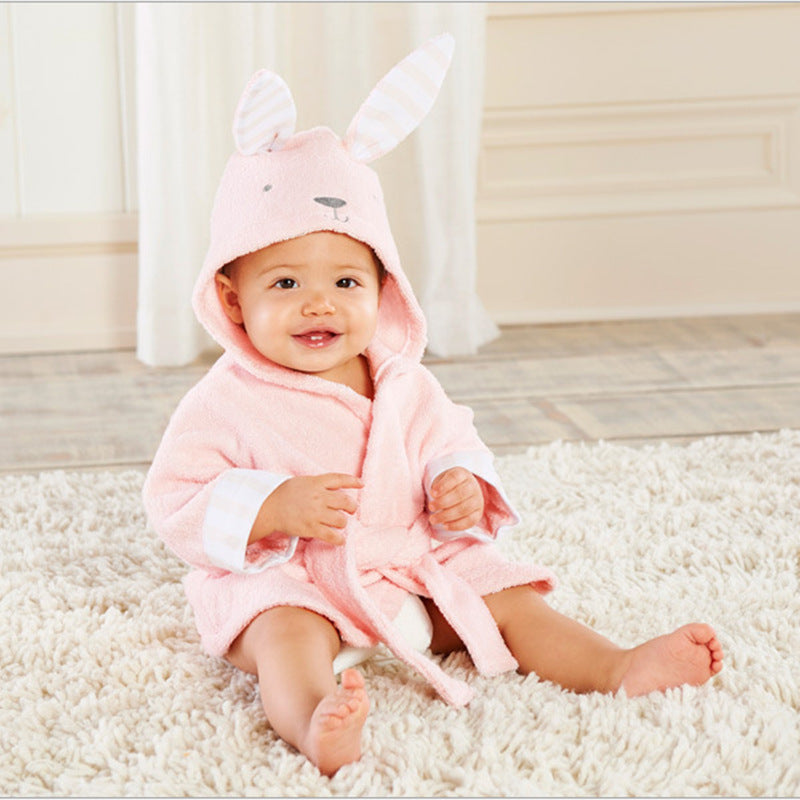 Baby Hooded Bath Towel – Cute Animal Cotton Robe