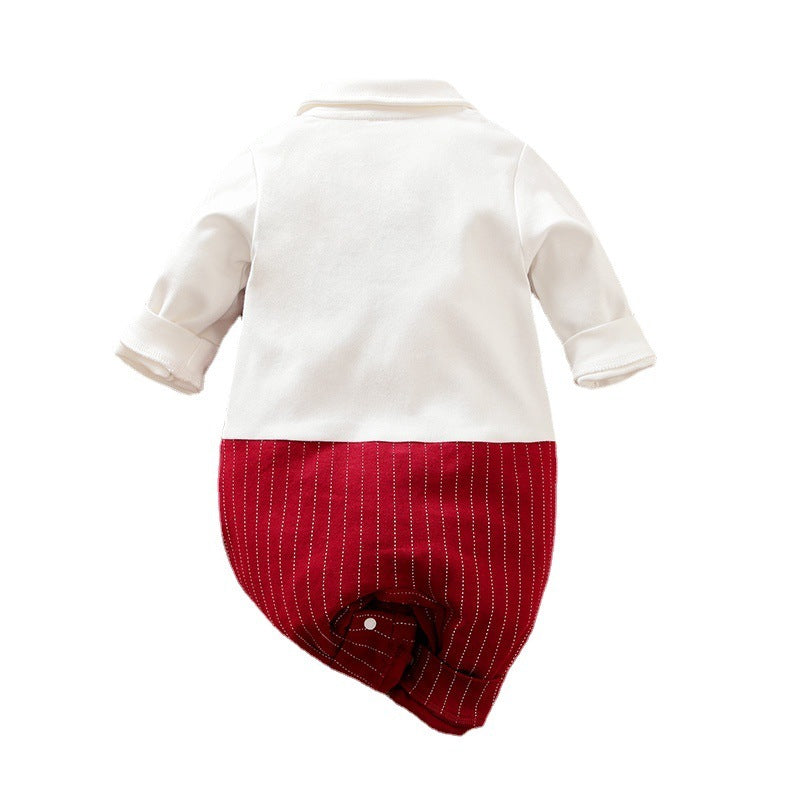 Baby Boy Autumn Romper – Cozy & Cute