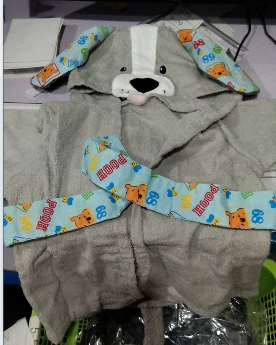 Baby Hooded Bath Towel – Cute Animal Cotton Robe