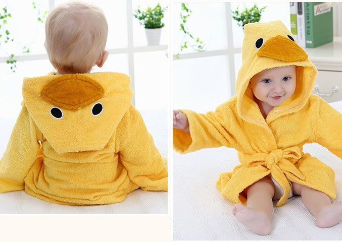 Baby Hooded Bath Towel – Cute Animal Cotton Robe