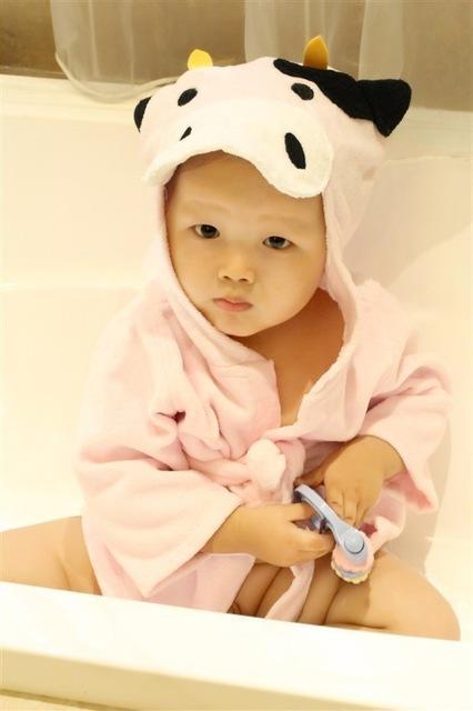 Baby Hooded Bath Towel – Cute Animal Cotton Robe