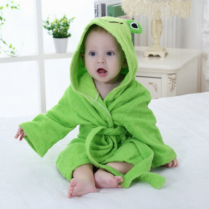 Baby Hooded Bath Towel – Cute Animal Cotton Robe
