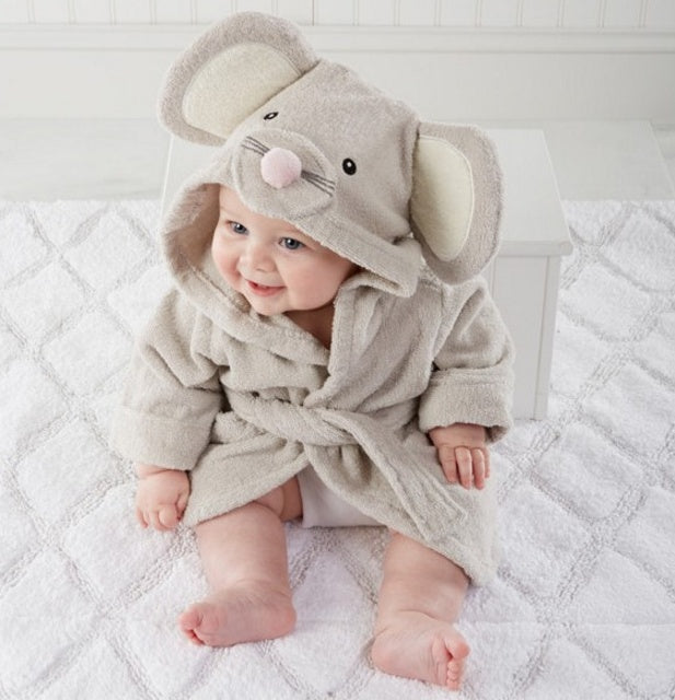 Baby Hooded Bath Towel – Cute Animal Cotton Robe