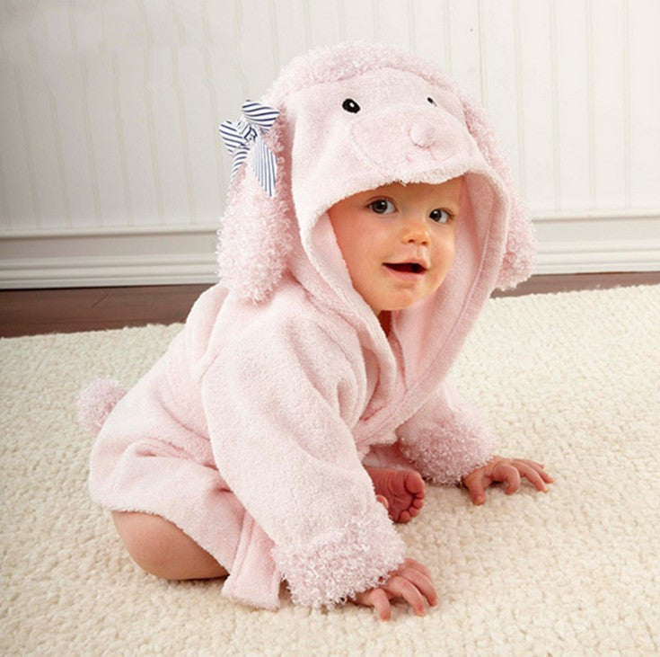 Baby Hooded Bath Towel – Cute Animal Cotton Robe