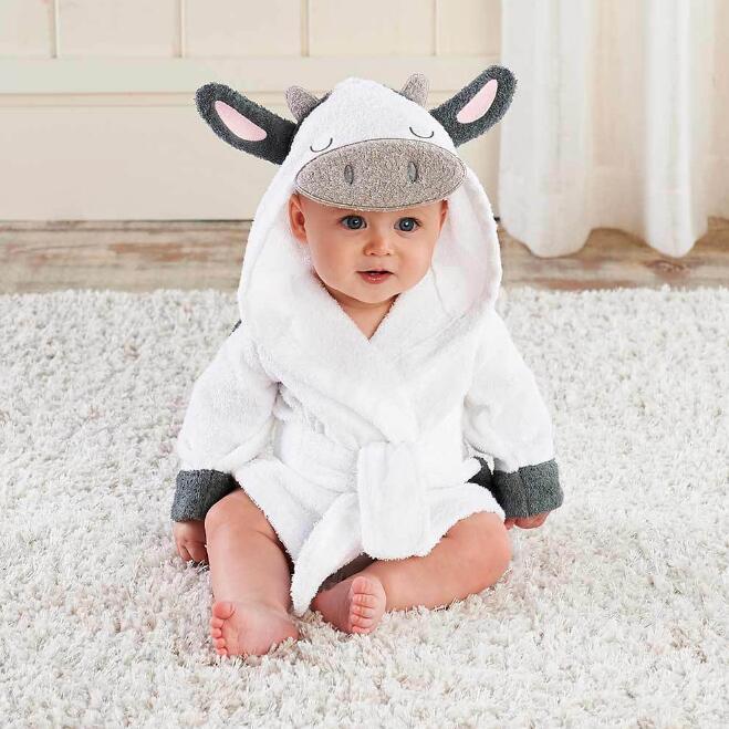 Baby Hooded Bath Towel – Cute Animal Cotton Robe